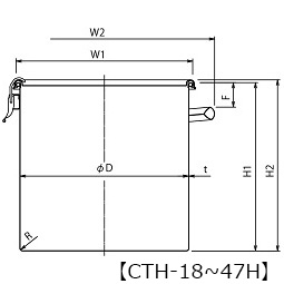 CTH】密閉容器（キャッチクリップ式）(CTH-18 : 容量 4L 3営業日以内に